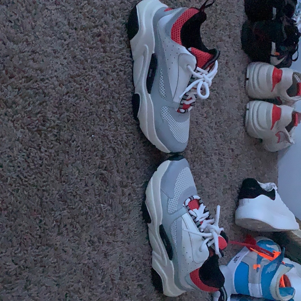 Red,white,silver authenticated Dior shoes